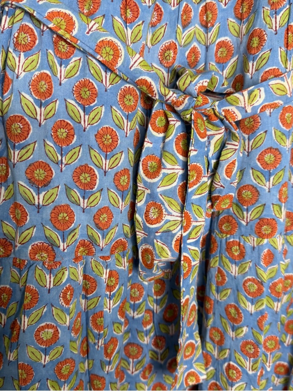 Emerson Fry India Collection Heirloom Midi Dress~Wednesday Flower Blues - Picture 10 of 14